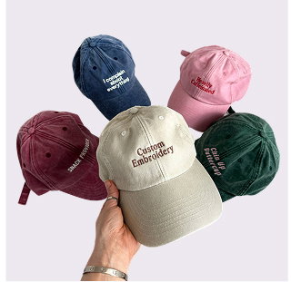 Personalised Vintage Cap Custom Embroidered Name/Text