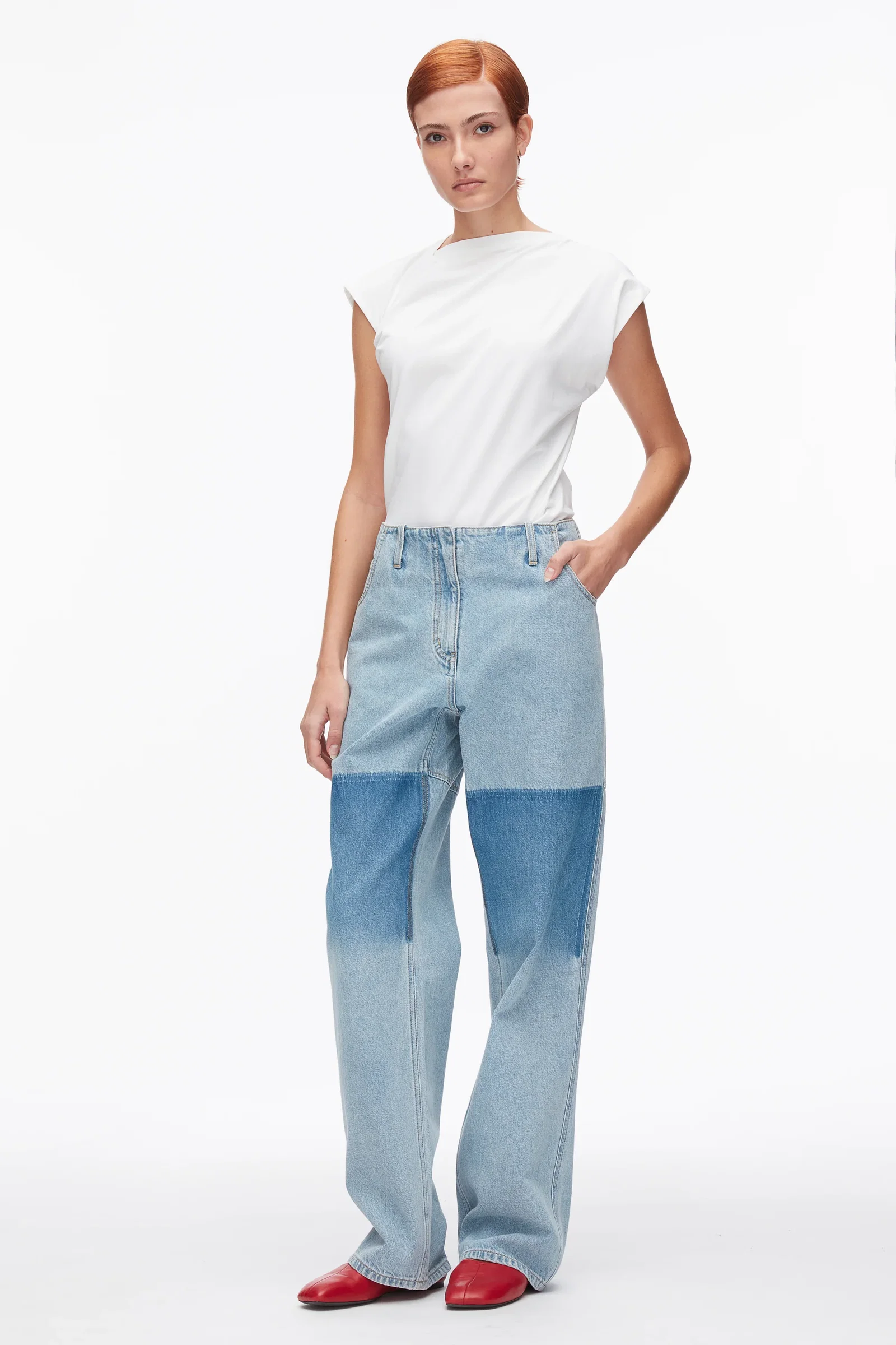 Image of Ghost Patch Straight Leg Denim Pants