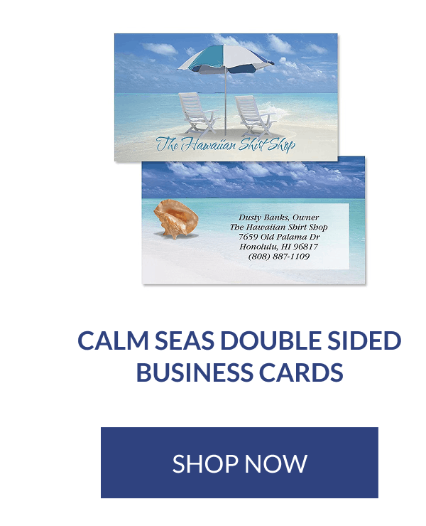 Calm Seas Double Sided Business Cards [Click here to Shop Now]