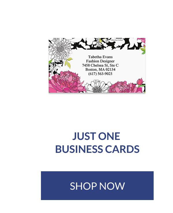 Just One Business Cards [Click here to Shop Now]