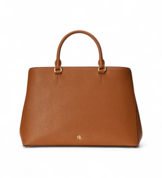 Bolso satchel Hanna grande de piel marrón