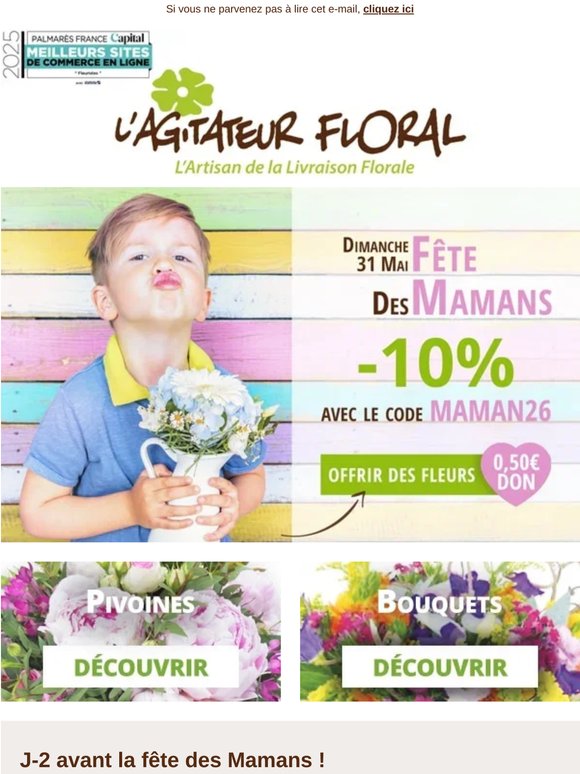 💐 J-2 avant la Fête des Mamans ! Dites-lui je t'aime avec des fleurs...