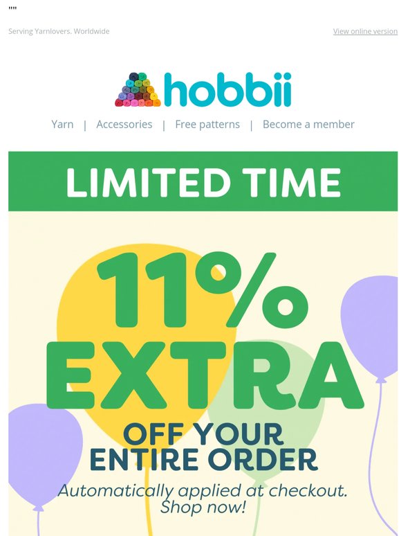 Save 11% Extra on EVERYTHING! 🎉