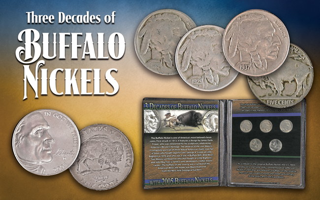 Three Decades of Buffalo Nickels