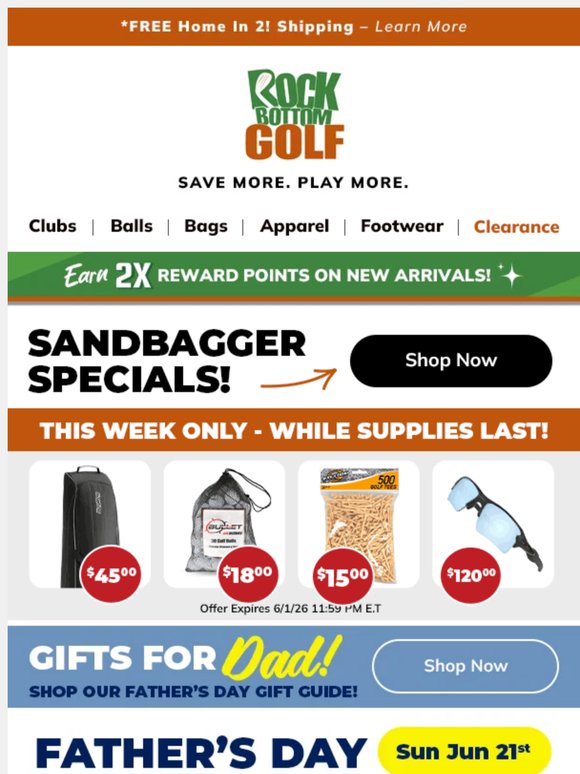 More TENT SALE DEALS For DAD! 🎪💲  $37.94+ Clubs, $14.94+ Apparel & HUNDREDS MORE DEALS!