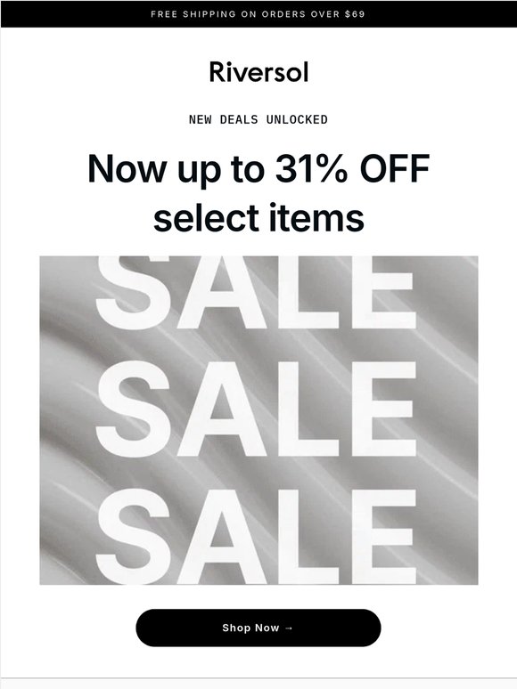 NEW sale items added, now up to 31% OFF