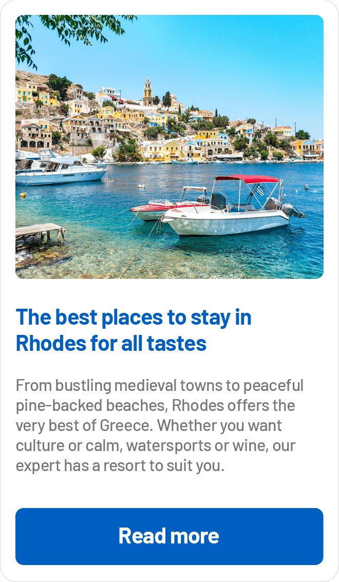 The best places to stay in Rhodes for all tastes