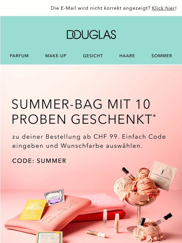 Summer-Bag mit 10 Proben GESCHENKT!