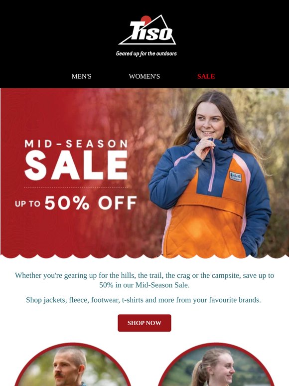 Up To 50% Off Jackets, Fleece, Footwear...