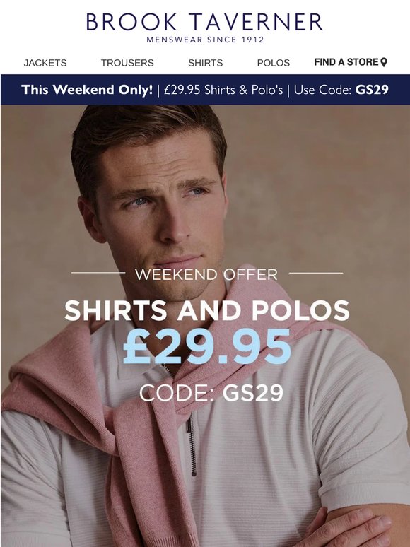 Exclusive Offer: £29.95 Shirts And Polos