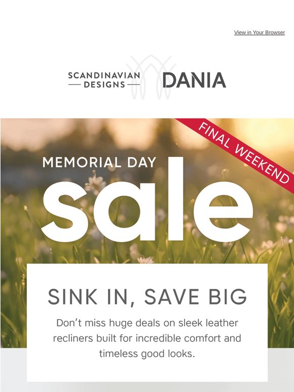FINAL WEEKEND | Memorial Day Sale