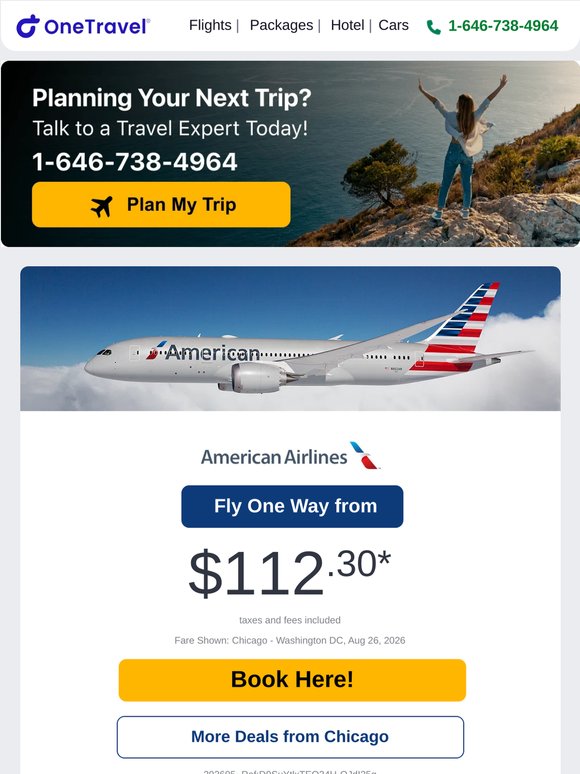 ✈️ American Airlines Deals: Fly from $112.30*