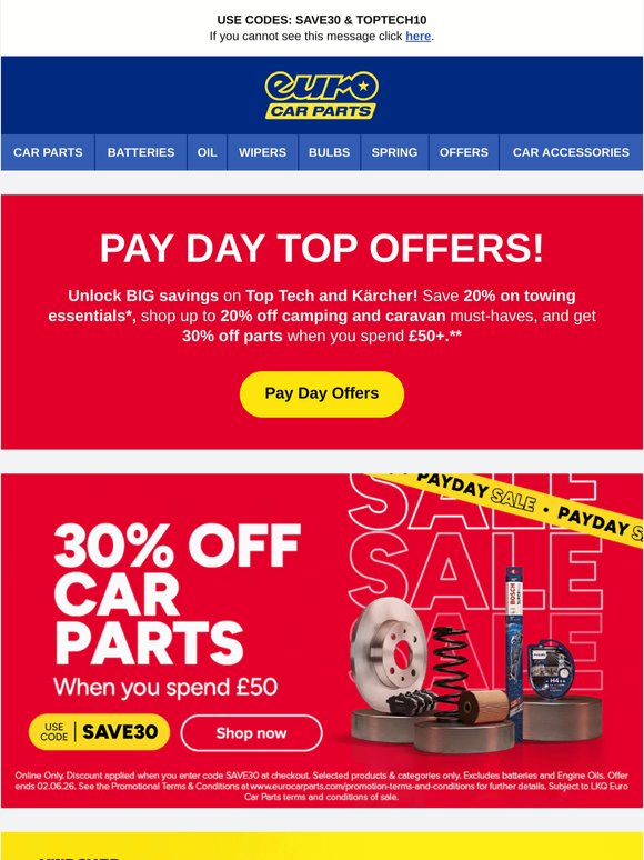 🔓 Unlock BIG Savings | Summer Essentials, Top Tech, Kärcher & More | 30% Off Parts, Spend £50+
