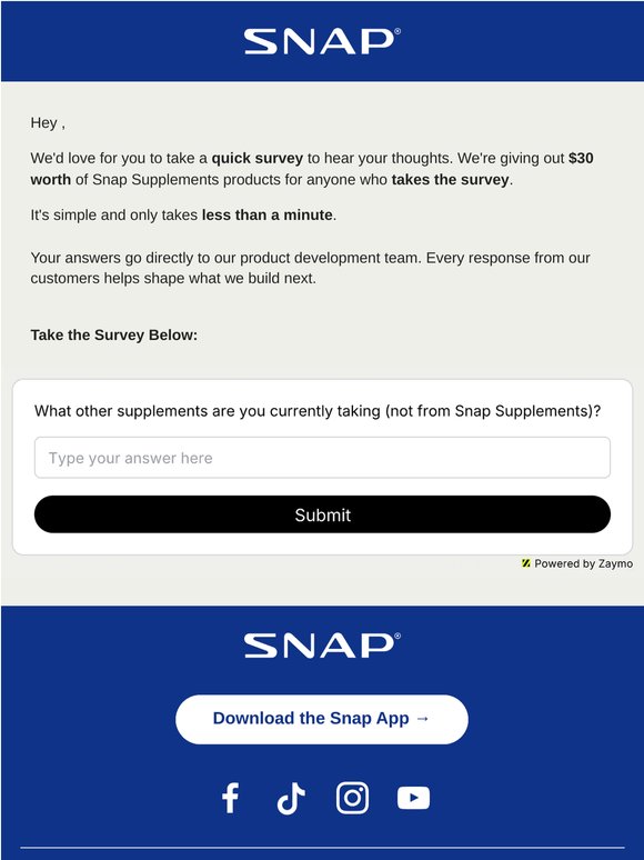 Take a quick survey. Earn $30.