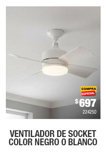 Ventilador de socket color negro o blanco