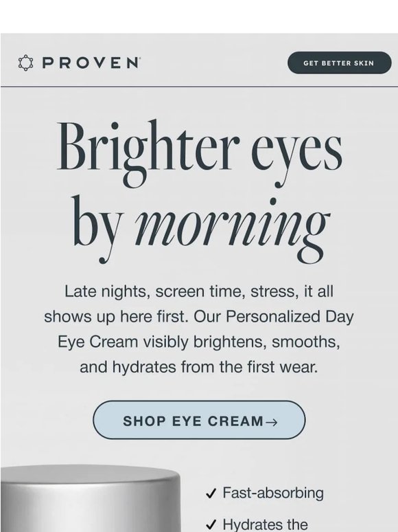 The eye area forgives nothing