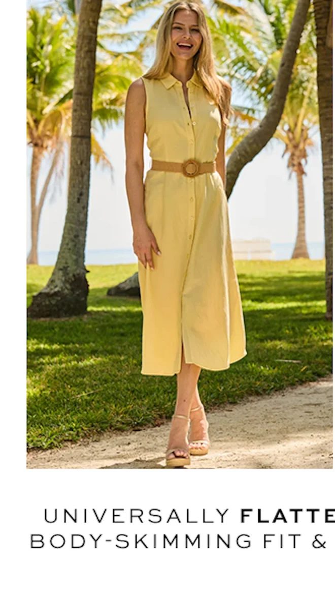 Lemon Yellow Linen Blend Rattan Belted Shirt Dress