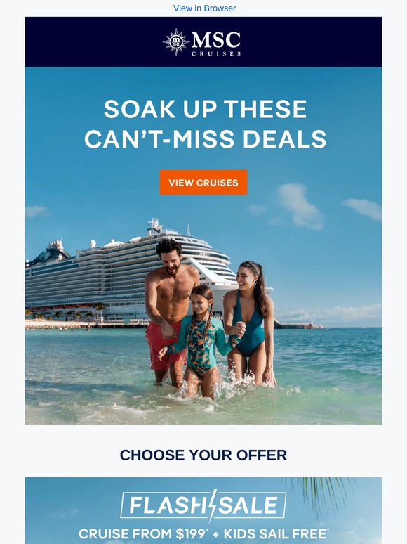 Choose Your Cruise Deal: Flash Sale, Memorial Day Savings & More