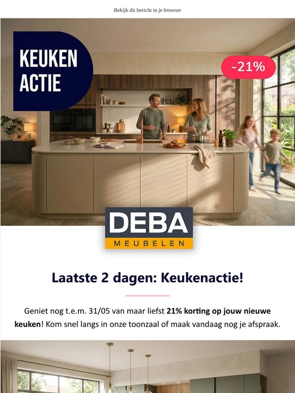 📢 Laatste 2 dagen -21% keukens | ✨Nieuwe collectie | ☀️Zomerse Wooninspiratie