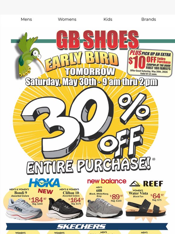 🐦 Happening TOMORROW: 30% Off Early Bird Sale! +$10 Off coupon to the first 100 families🐦