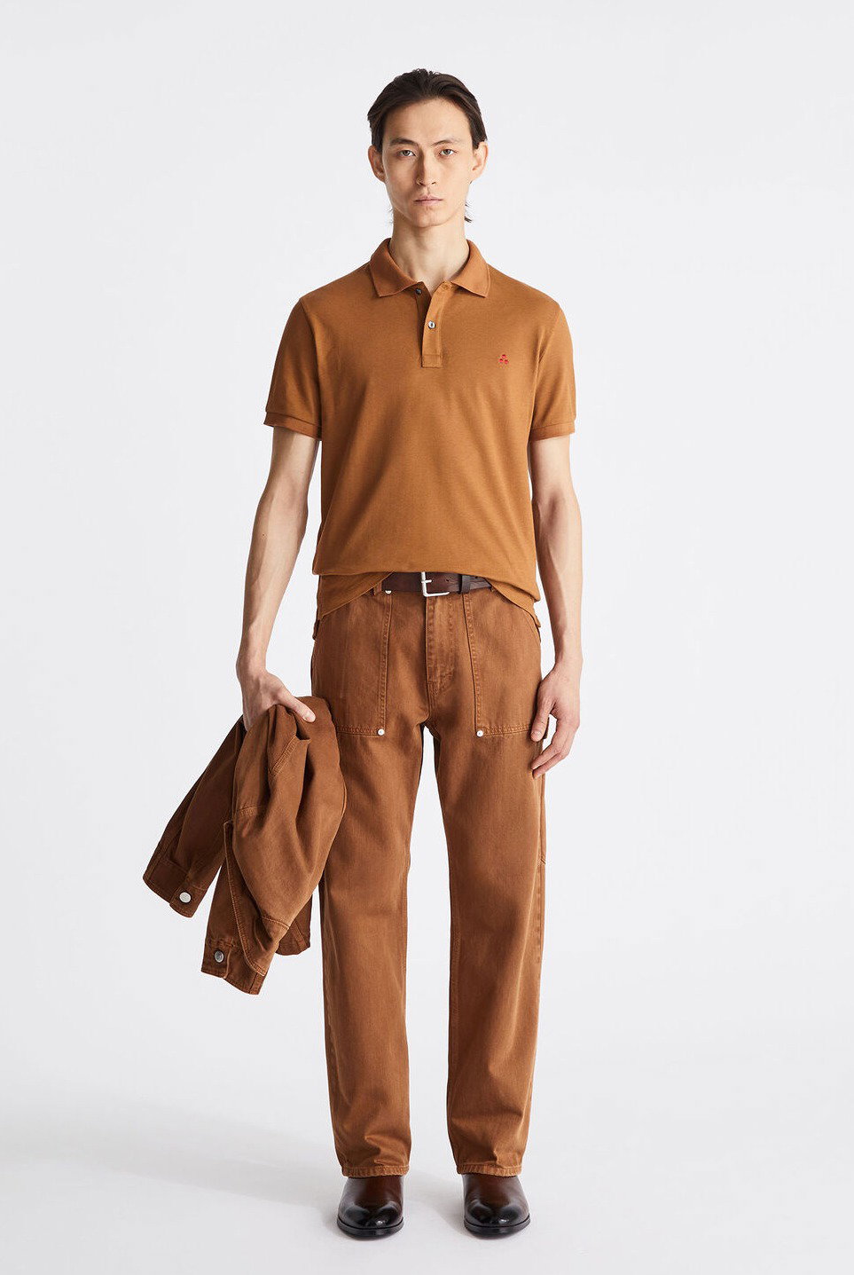 ZENO 02 Cotton pique polo shirt with embroidered logo