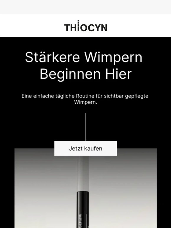 Thiocyn Wimpernserum, kleine Routine, sichtbarer Unterschied