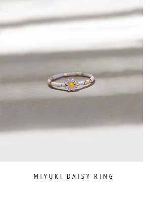 Miyuki Daisy Ring- lila