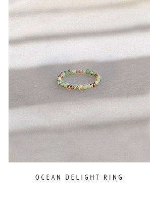 Ocean delight Ring - hellgrüne Steine