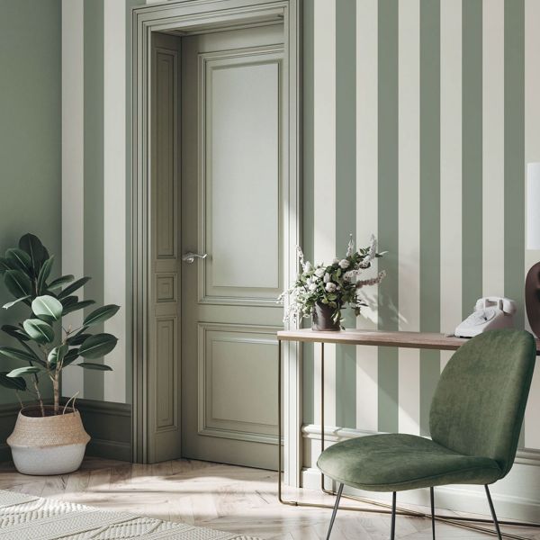 Regency Stripe Wallpaper Room