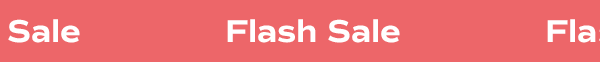 An animated coral ribbon banner says flash sale.