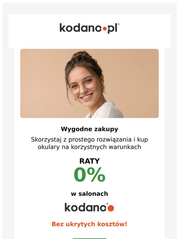 RATY 0% w salonach KODANO