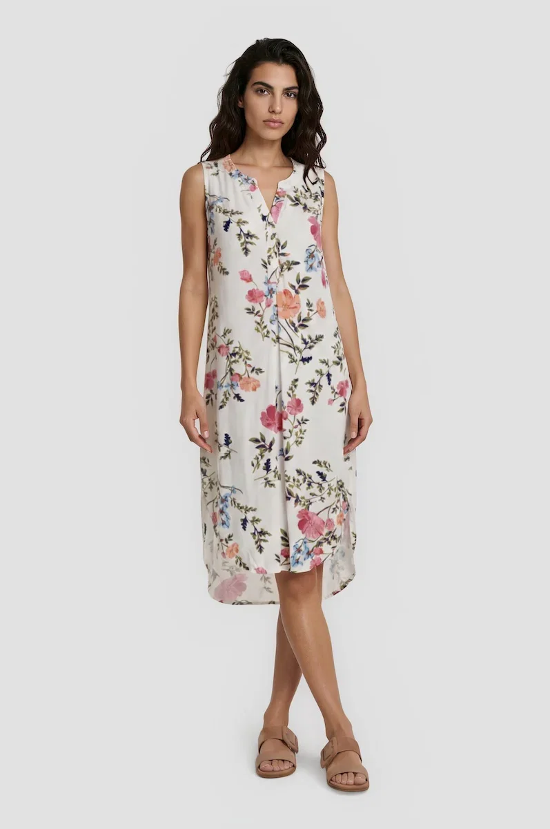 Image of Sleeveless High Low Dress - White