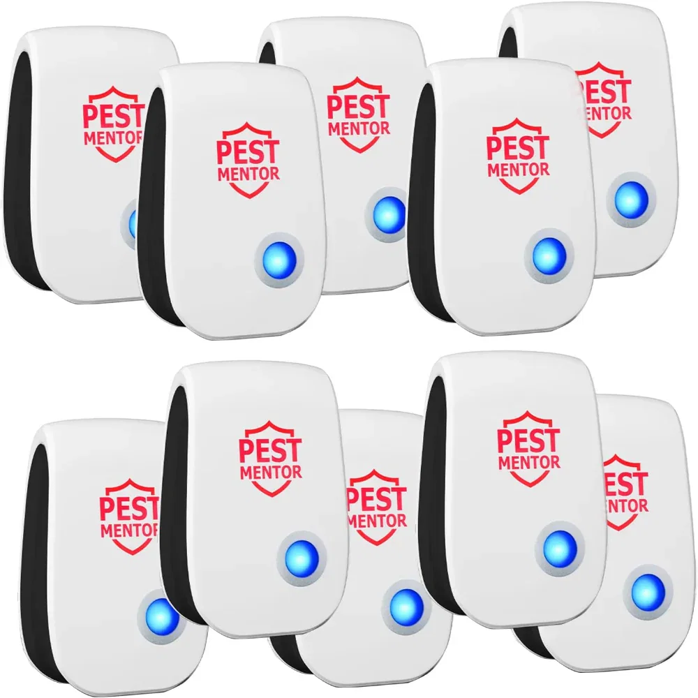 10 Pack Ultrasonic Pest Repeller - Plug In Mouse Insect Deterrent for Indoor Use