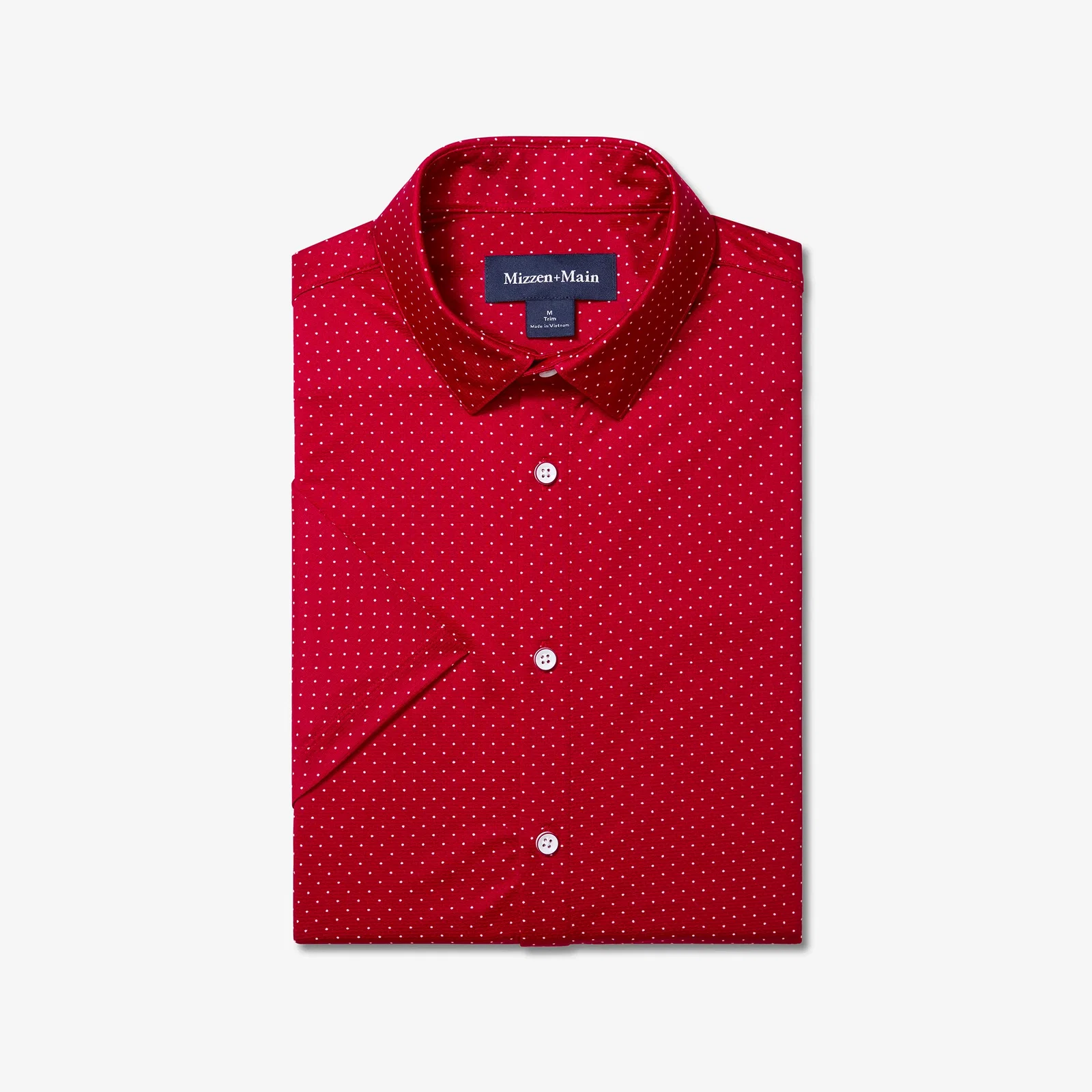 Image of Red Hot Dot Halyard Short Sleeve Dress Shirt