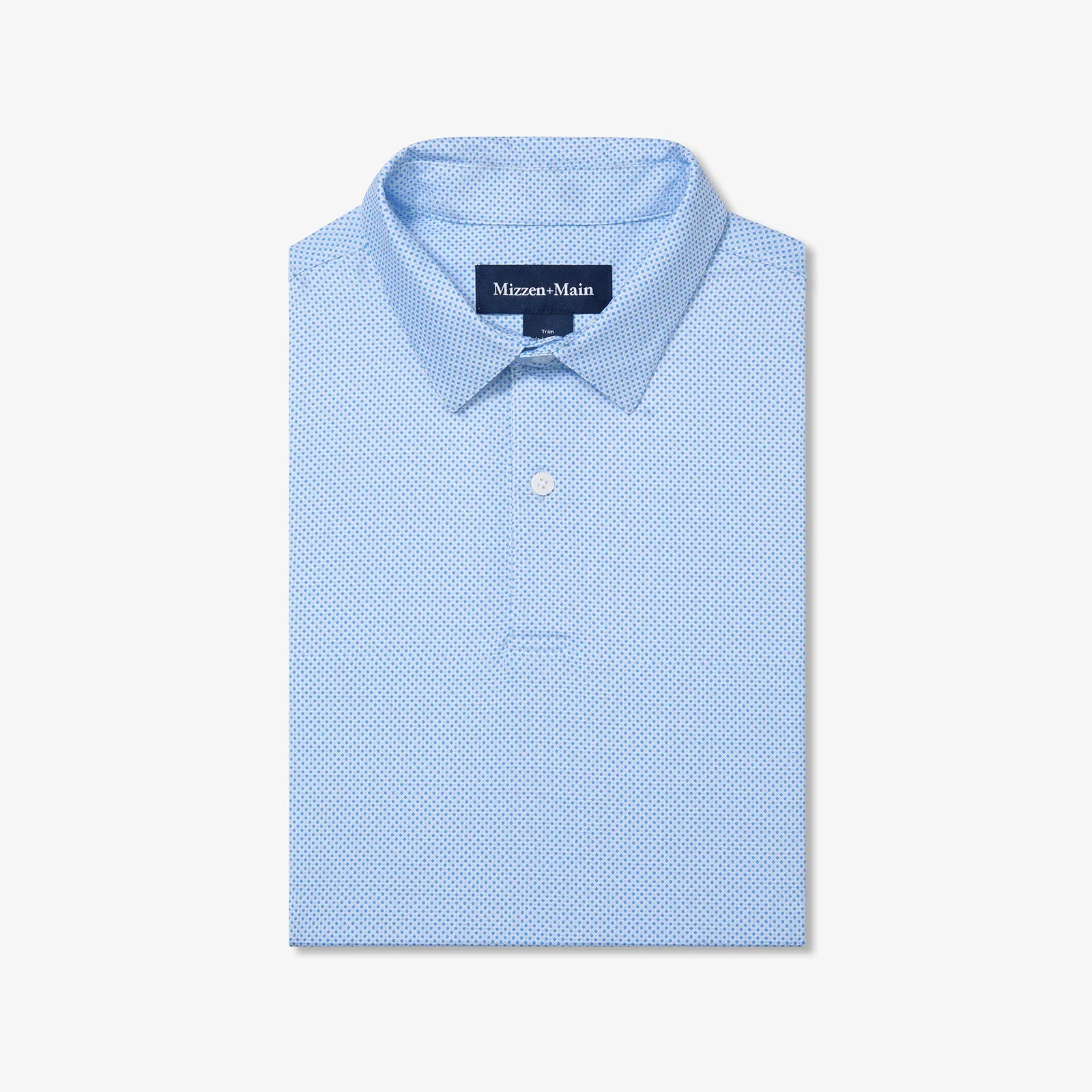 Image of Skyline Blue Tight Diamond Halyard Short Sleeve Polo