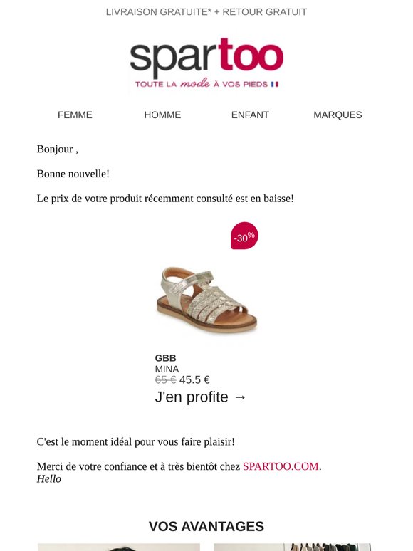 📉 Le prix de l'article que vous avez repéré est en baisse!