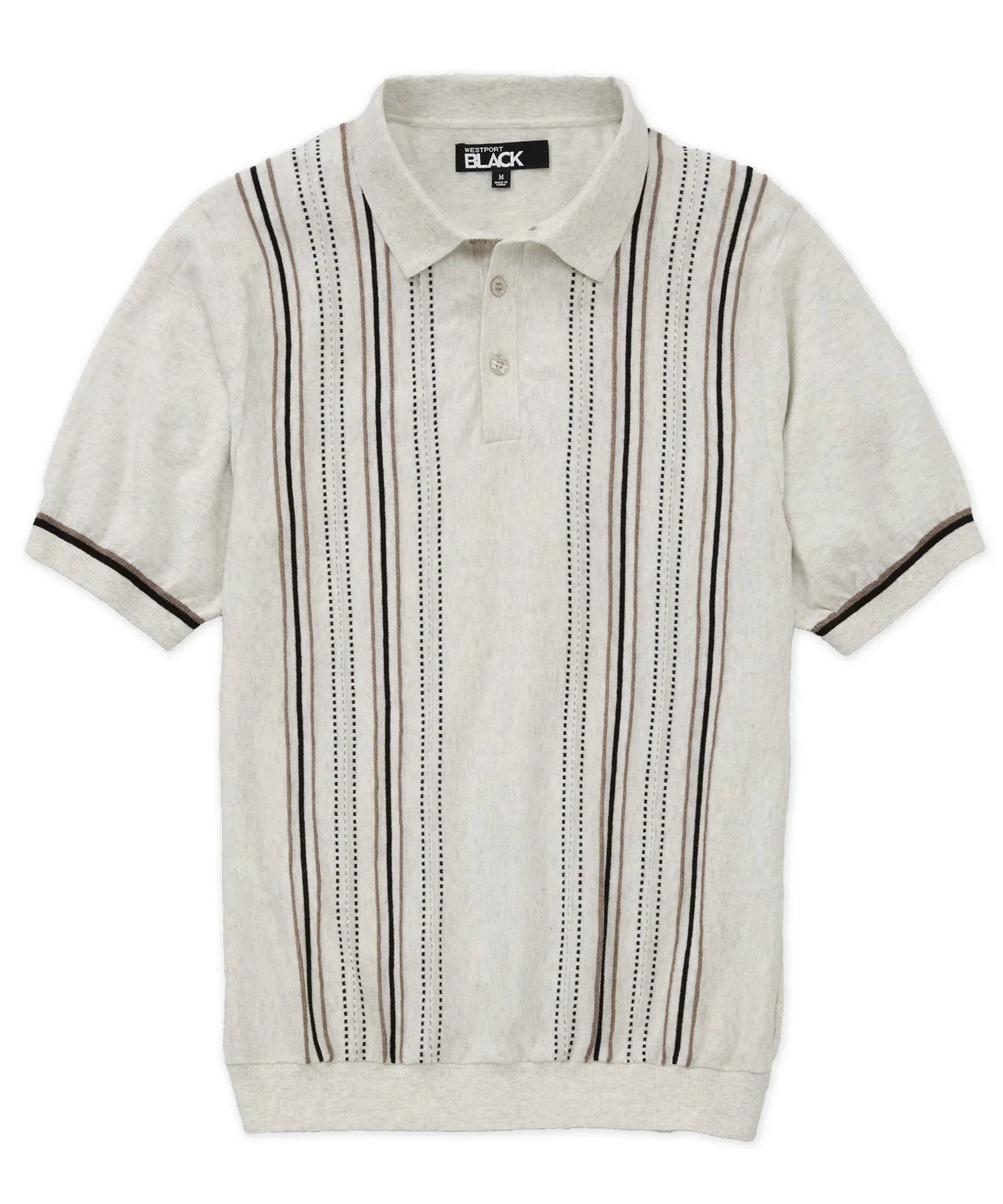 Westport Black Short Sleeve Sarto Retro Polo