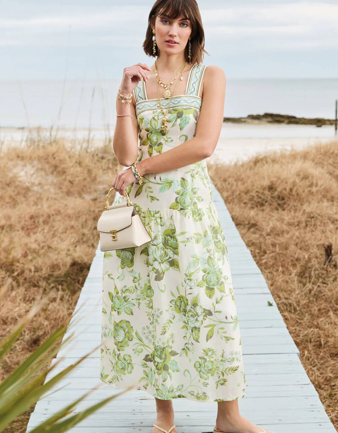 Image of Esme Midi Dress Seawall