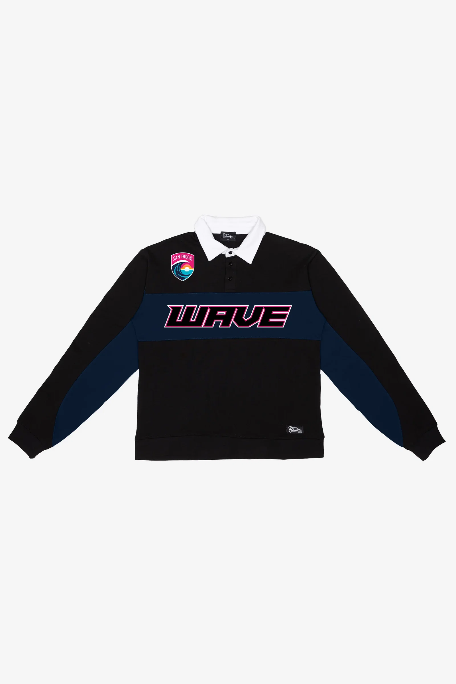 Image of Unisex San Diego Wave FC Oversized Long Sleeve Rugby Sweater
