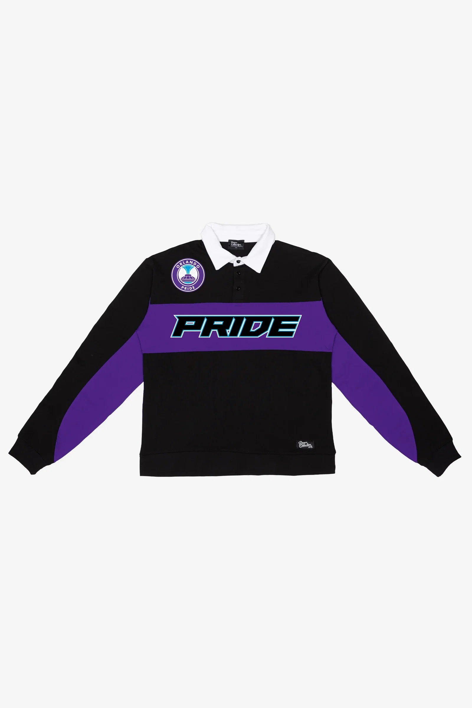 Image of Unisex Orlando Pride Oversized Long Sleeve Rugby Sweater