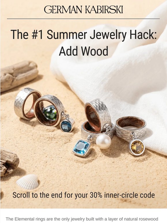 Your summer rings got into the woods 🌴