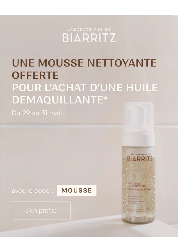 Votre cadeau : une mousse nettoyante offerte 🫧