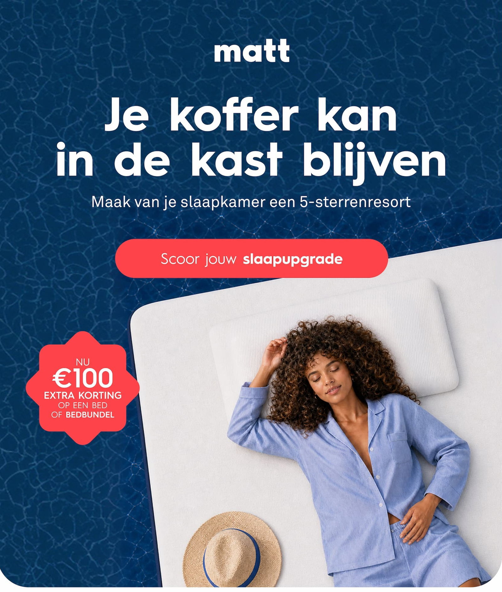 Je koffer kan in de kast