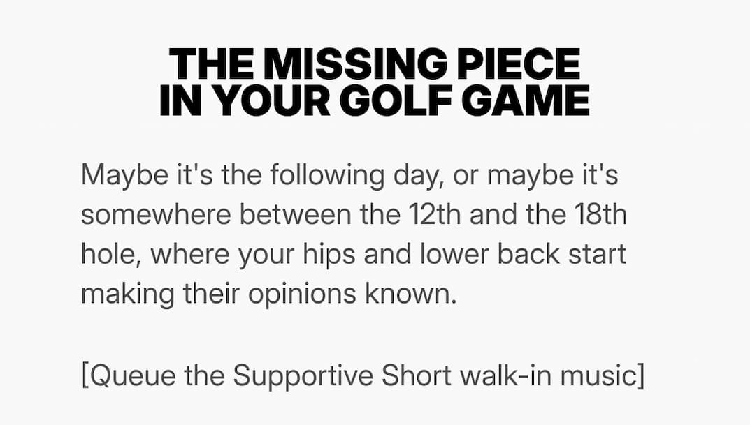 Headline: The missing piece in your golf game