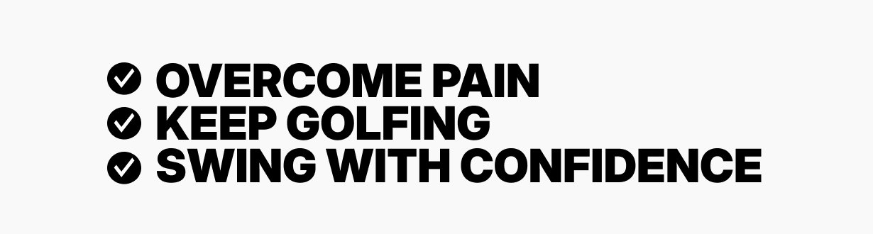 footer: overcome pain, keep golfing and swing with confidence