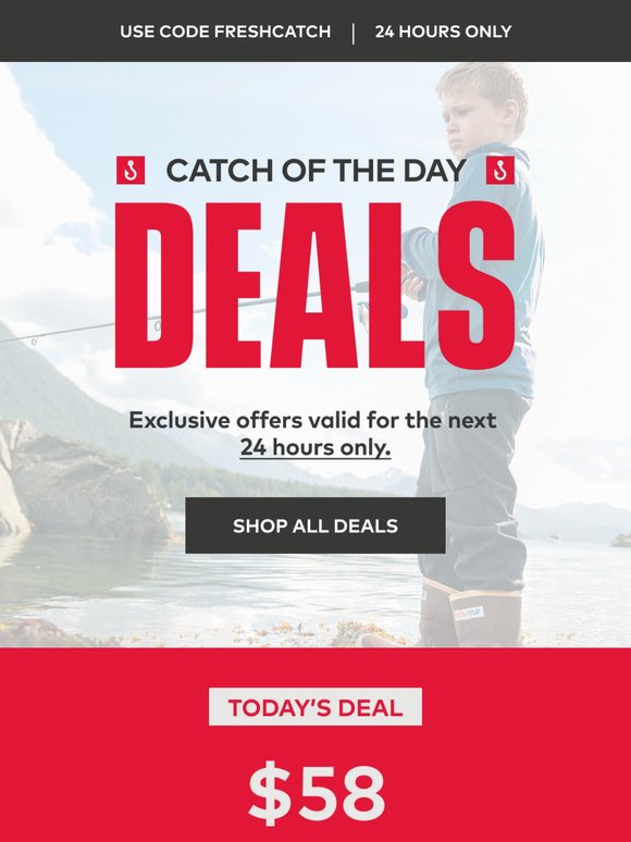 Don't miss out on today's Catch of the Day Deal!
