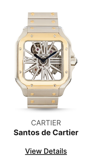 Pre-Owned Santos de Cartier Ref WHSA0019 Skeleton Dial