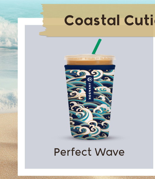 Blue wave-inspired cup.