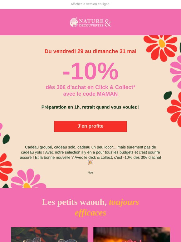 -10% sur vos achats en Click & Collect