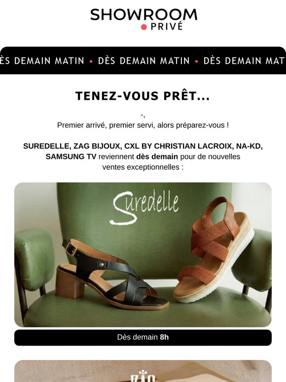 Vous attendiez des nouvelles de SUREDELLE, ZAG BIJOUX, CXL BY CHRISTIAN LACROIX, NA-KD, SAMSUNG TV ?